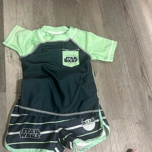 Stars wars 18 month rashguard swim set